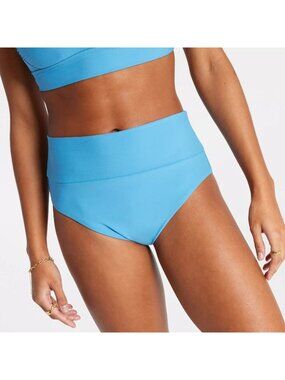 CALIA Women's Wide Banded High Rise Swim Bottoms, XXL, Tranquil Blue
